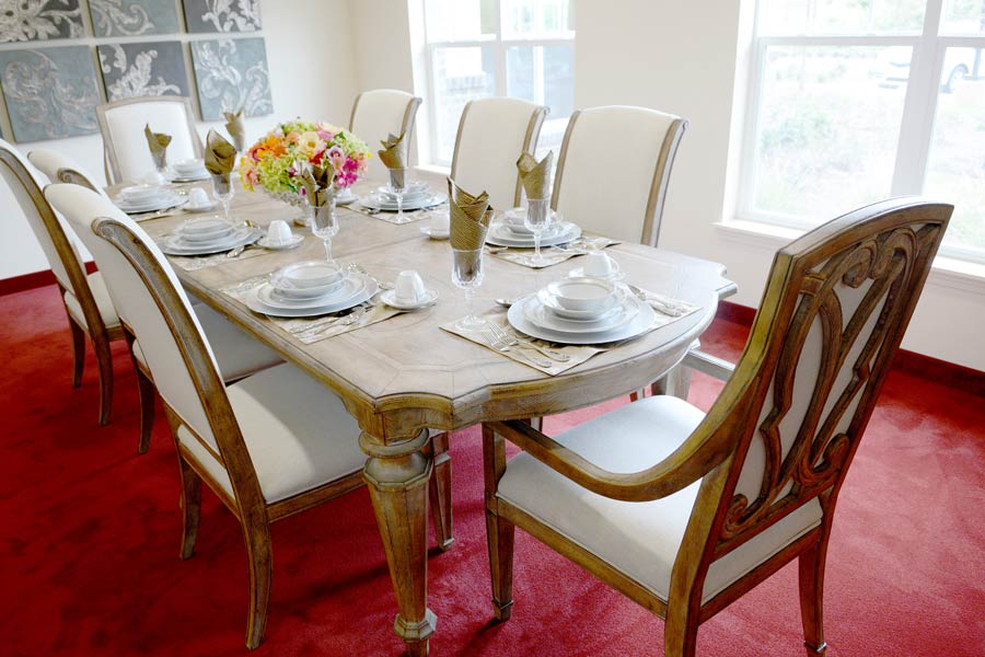 The dining room at Ashwood Meadows set for mealtime