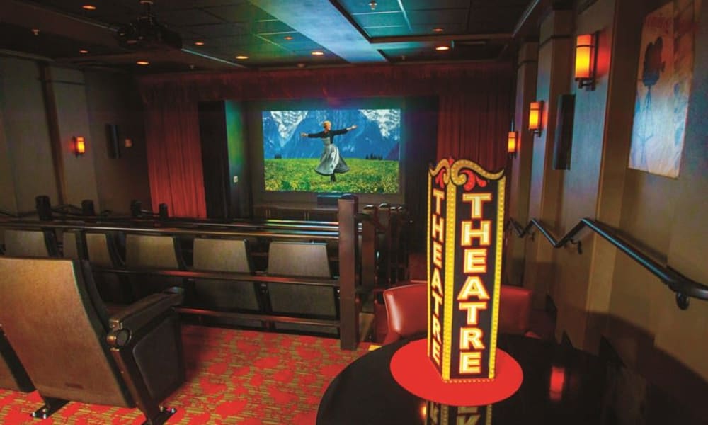 The theater room at Ashwood Meadows